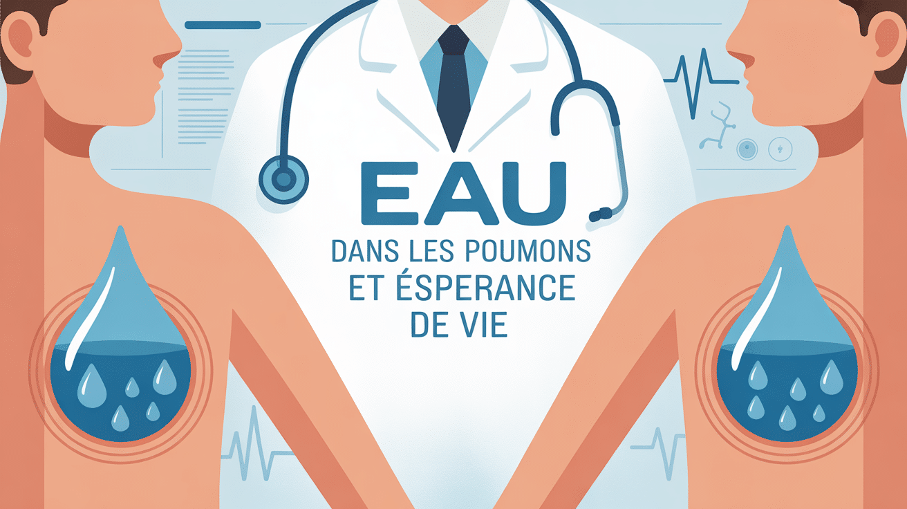 eau dans les poumons espérance de vie stéthoscope graphique