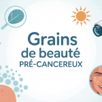 Silhouette humaine grains de beaute precancereux prévention soleil