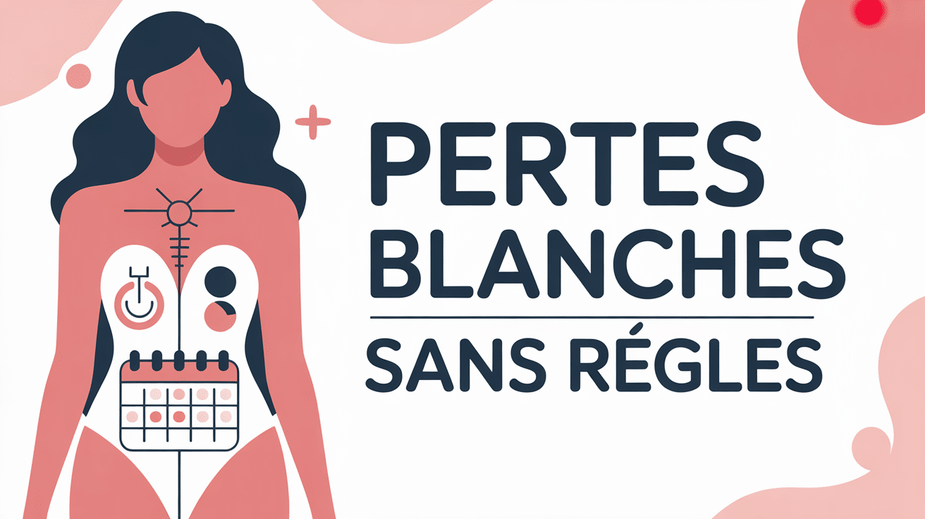j'ai pas mes regles mais des pertes blanches silhouette femme cycle
