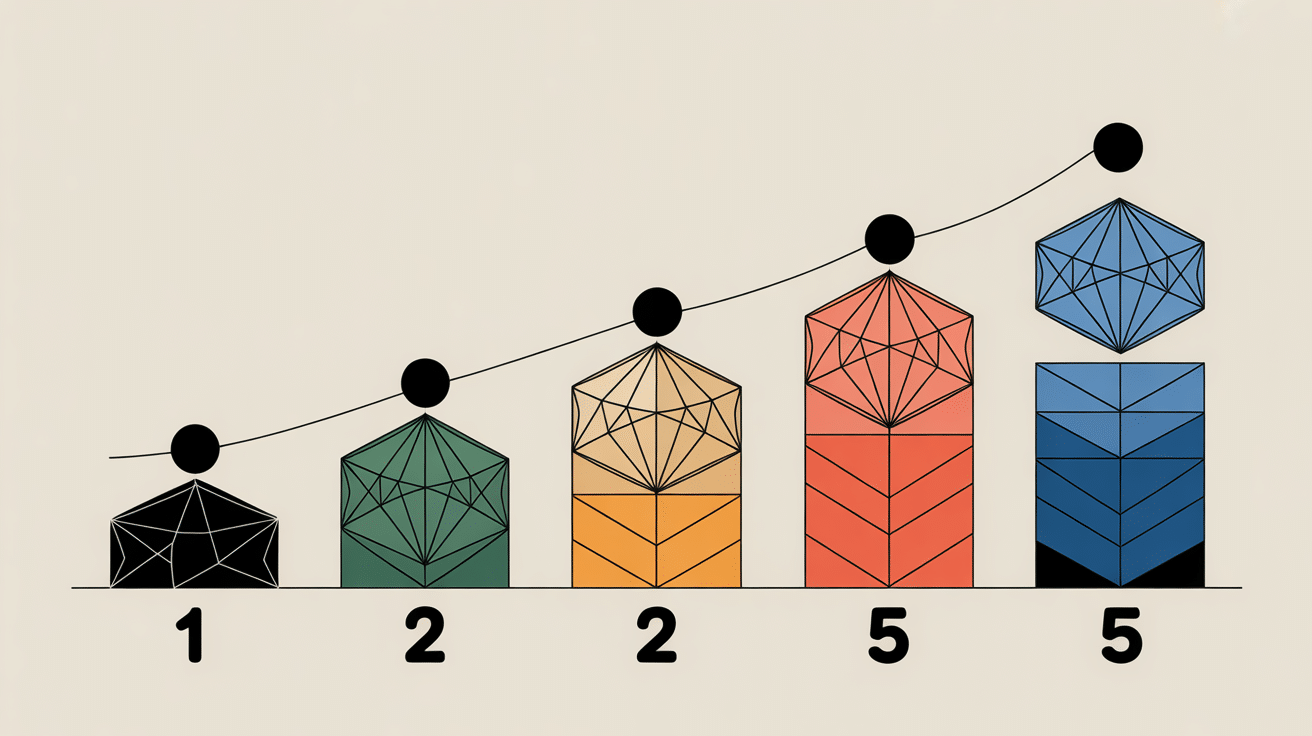 Les 5 phases de la dépression schéma diagramme 5 étapes