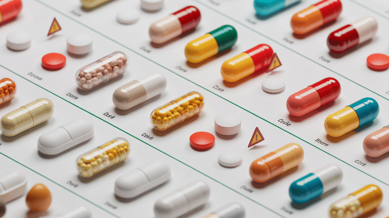 liste des statines dangereuses pilules à risque symbole d'alerte