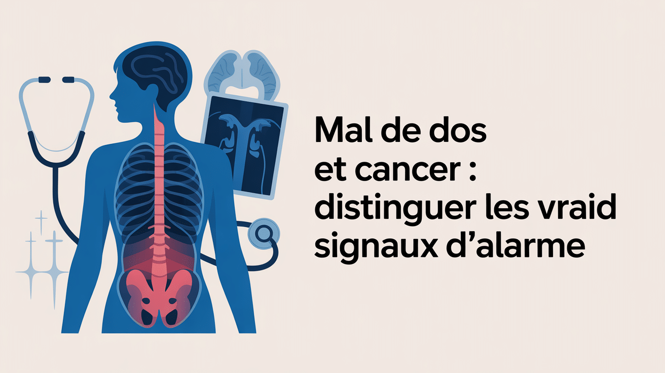mal bas du dos cancer silhouette colonne rouge diagnostic médical