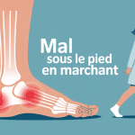 illustration mal sous le pied en marchant zones douloureuses