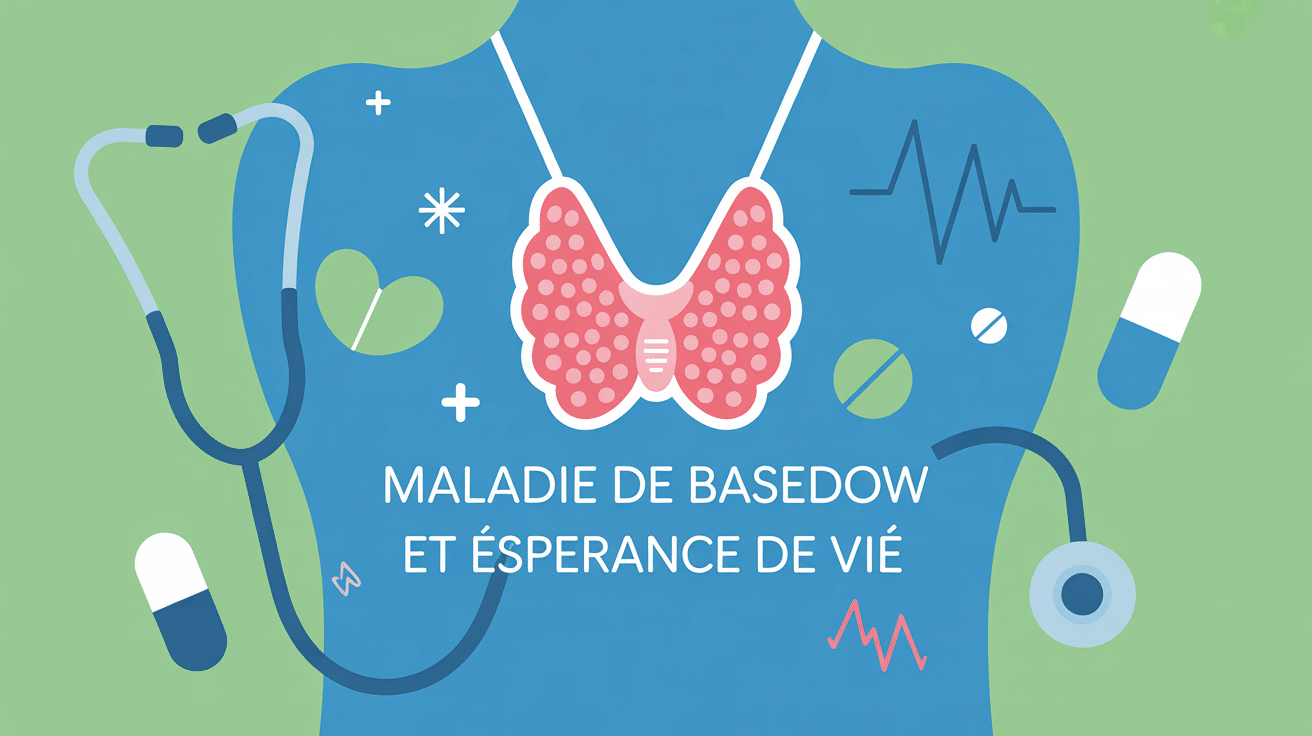 Illustration maladie de Basedow espérance de vie glande thyroïde