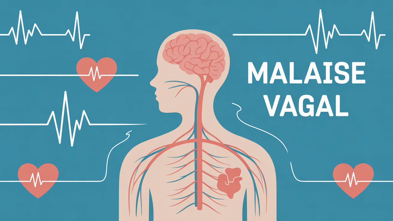 schéma malaise vagal cause silhouette système nerveux