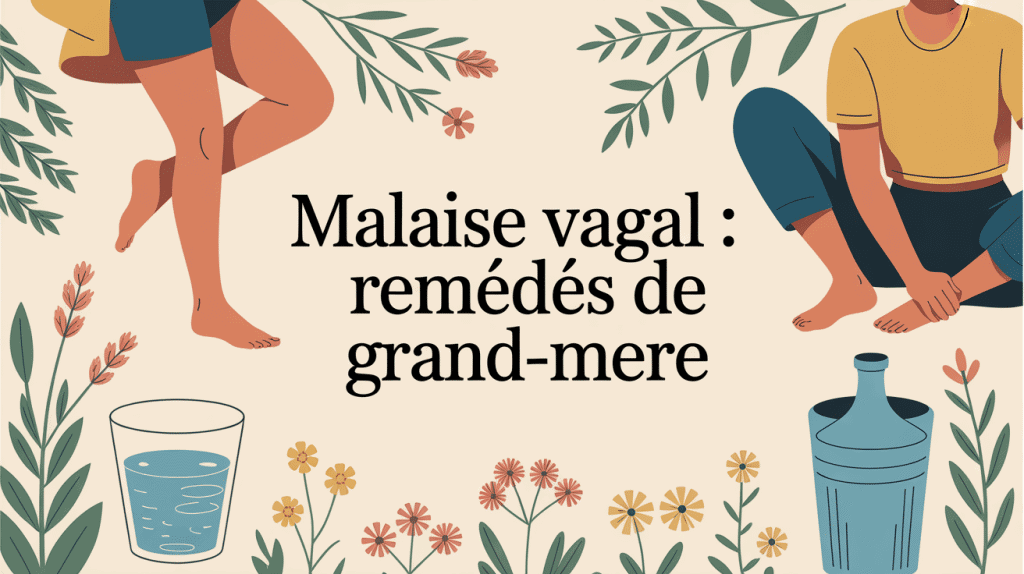 Illustration vintage malaise vagal remède de grand-mère