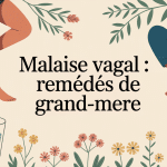 Illustration vintage malaise vagal remède de grand-mère