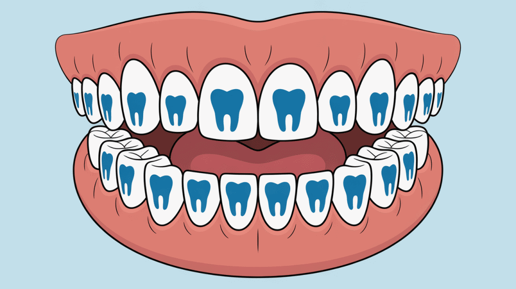Combien de dents adulte illustration medicale
