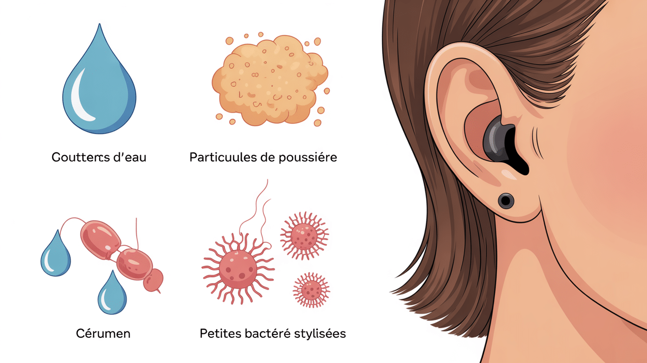 Illustration causes oreille qui gratte