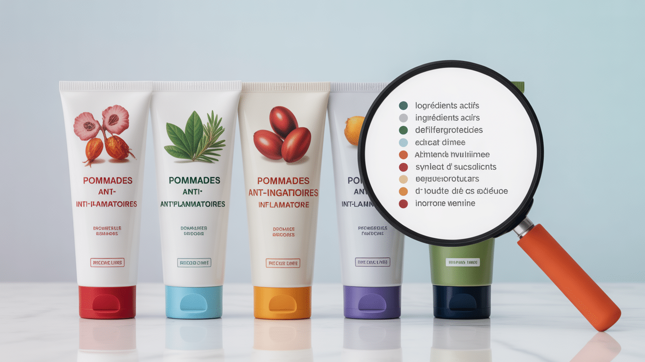 comparatif ingrédients pommade miracle tendinites