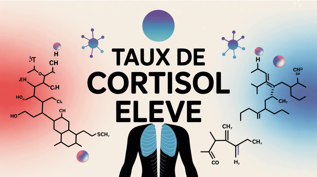 taux de cortisol eleve illustration medicale apaisante