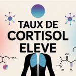 taux de cortisol eleve illustration medicale apaisante