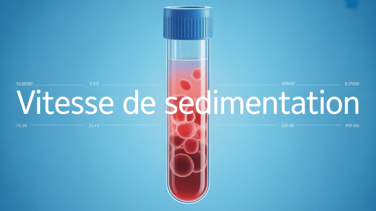 Schéma vitesse de sédimentation sang dans tube