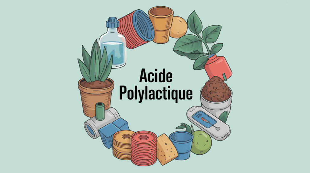 acide polylactique danger illustration objets quotidiens et sécurité