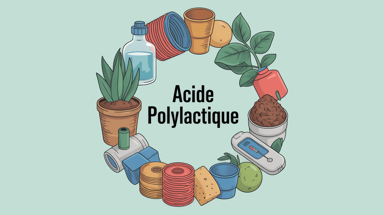 acide polylactique danger illustration objets quotidiens et sécurité