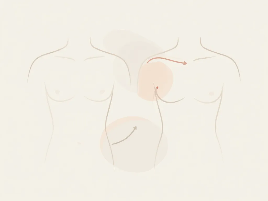 Diagramme comparant clavicule courte et normale