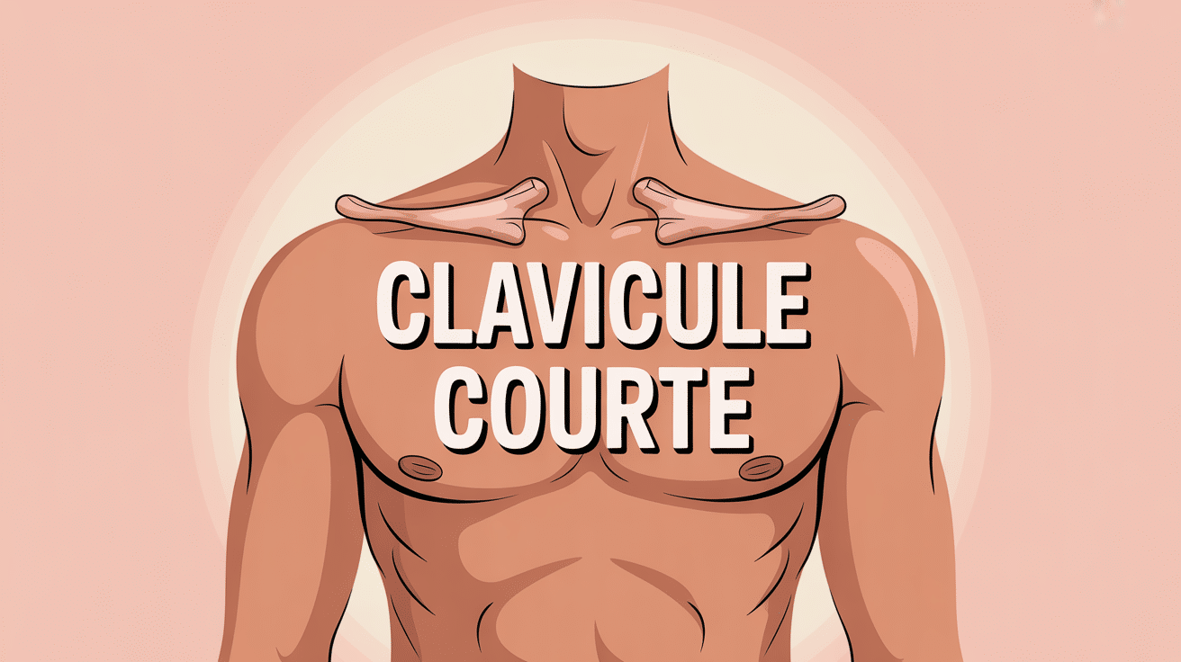 Illustration de clavicule courte sur torse humain