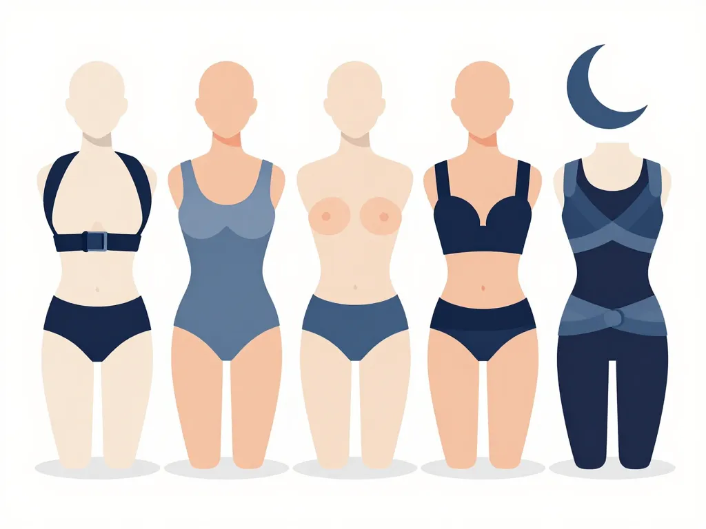 Différents types de corset scoliose sur mannequins