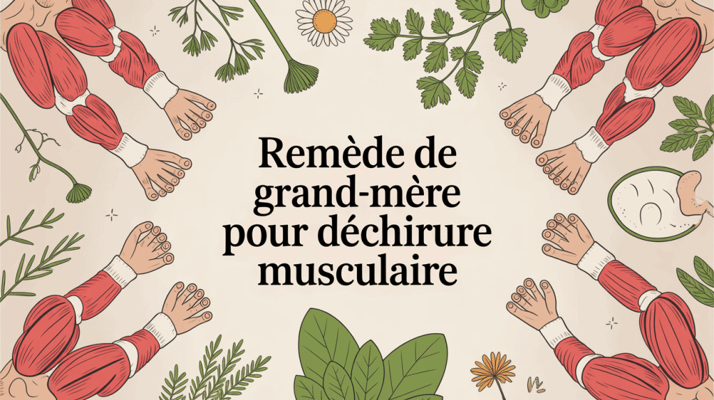 illustration remède de grand-mère pour déchirure musculaire