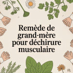 illustration remède de grand-mère pour déchirure musculaire