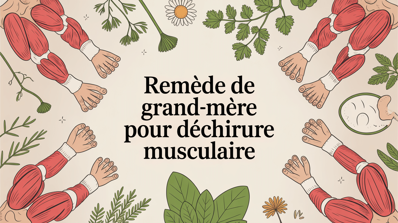illustration remède de grand-mère pour déchirure musculaire