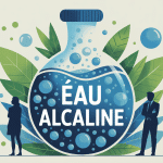 Eau alcaline danger sécurité santé illustration vectorielle