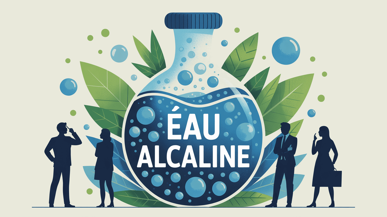 Eau alcaline danger sécurité santé illustration vectorielle