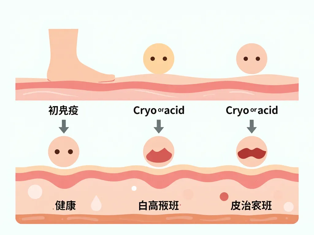 diagramme étapes guérison verrue morte