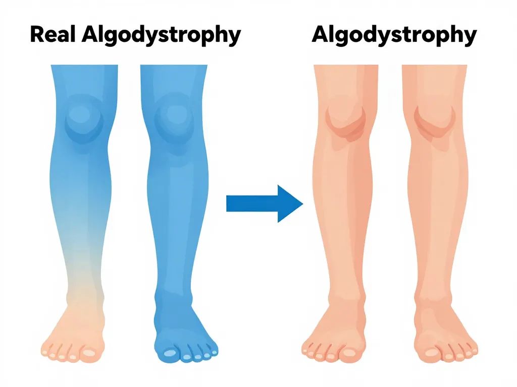 diagramme fausse algodystrophie vraie diagnostic différentiel