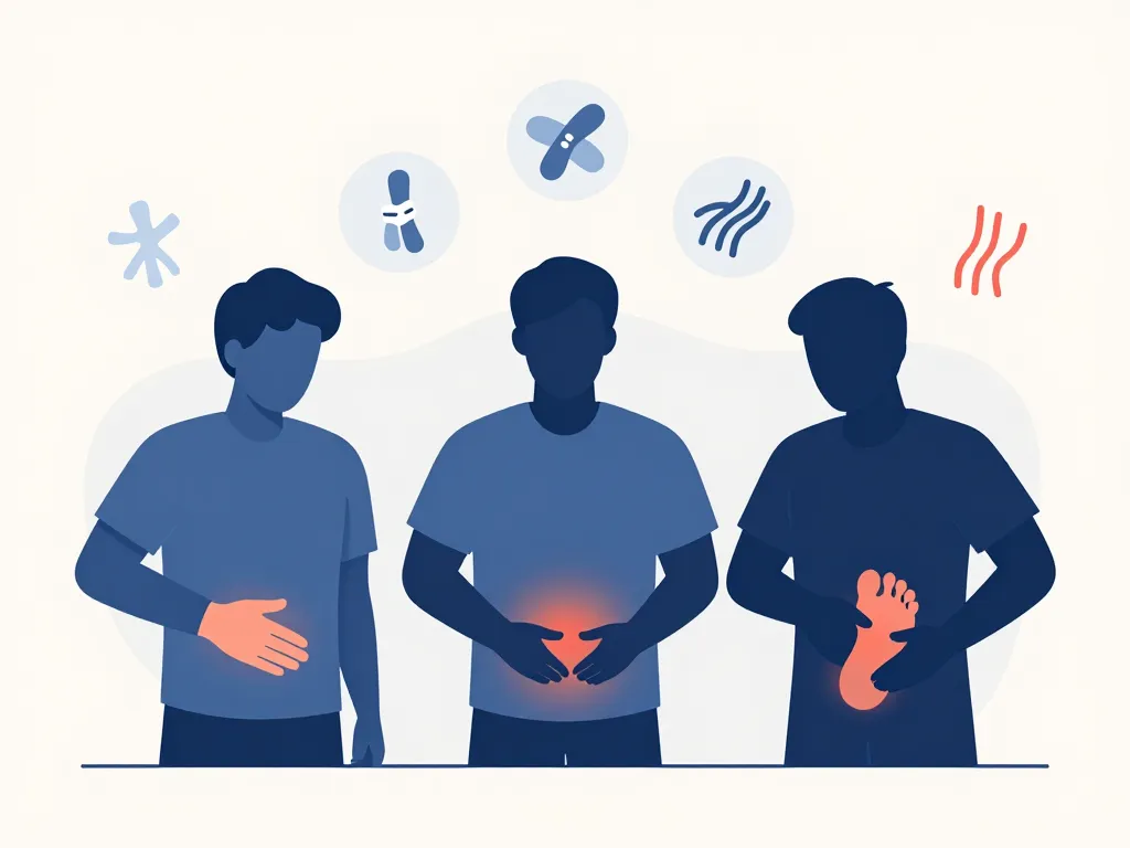 illustration diagnostic différentiel fausse algodystrophie