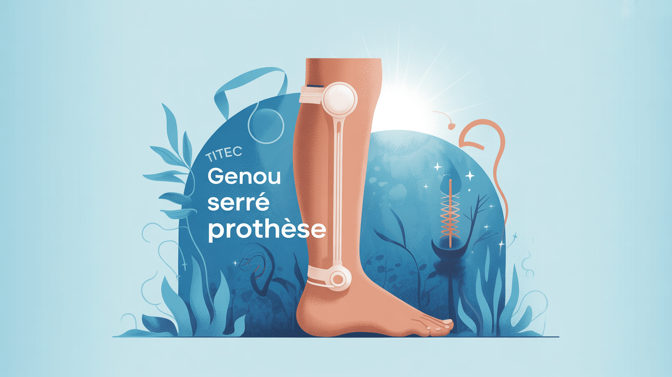 Illustration genoux comme serré dans un étau après opération prothèse