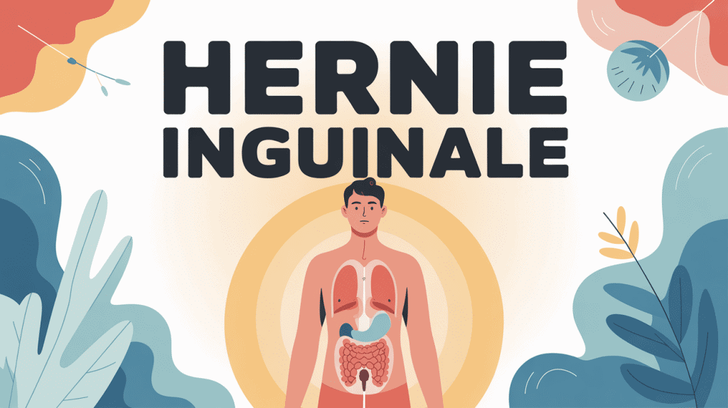 illustration hernie inguinale mouvements a eviter personnage stylisé