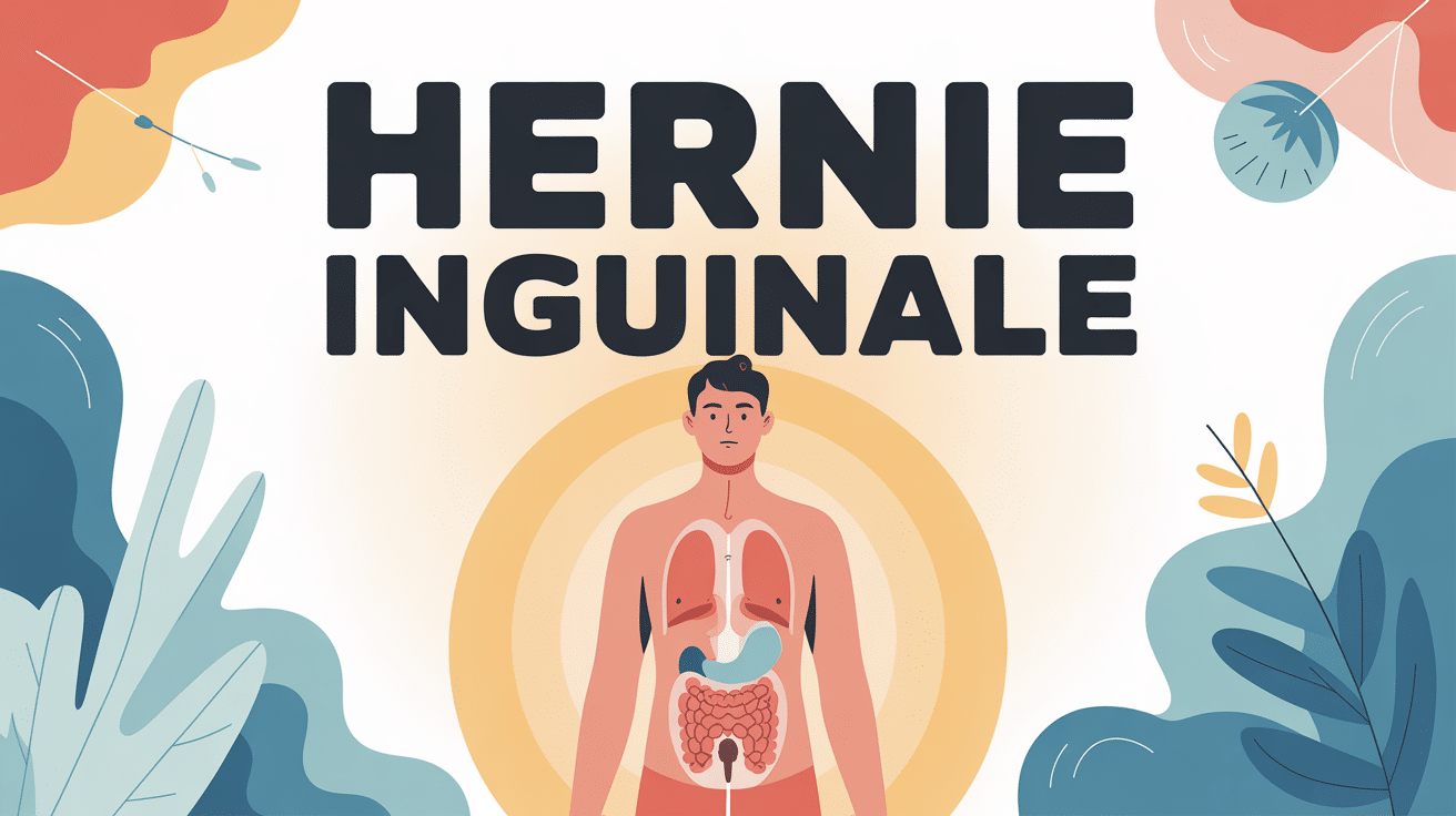 illustration hernie inguinale mouvements a eviter personnage stylisé