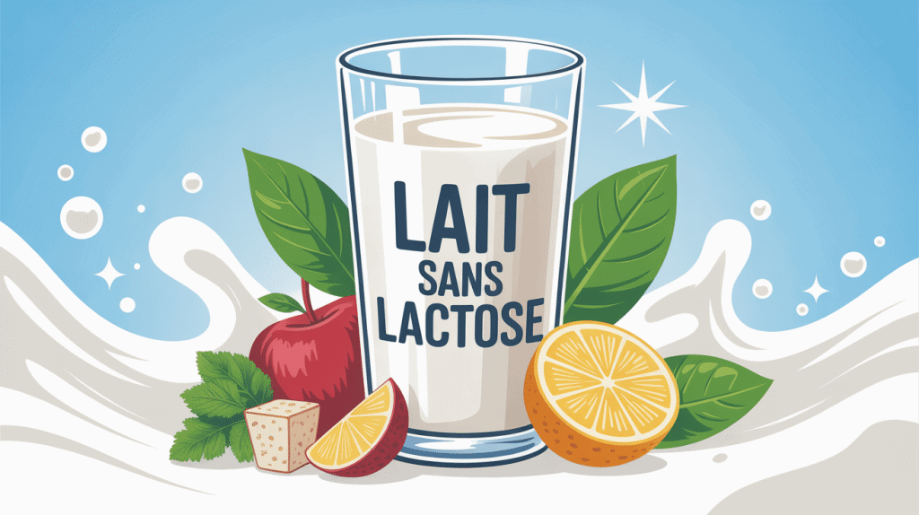 illustration lait sans lactose nutrition et digestion