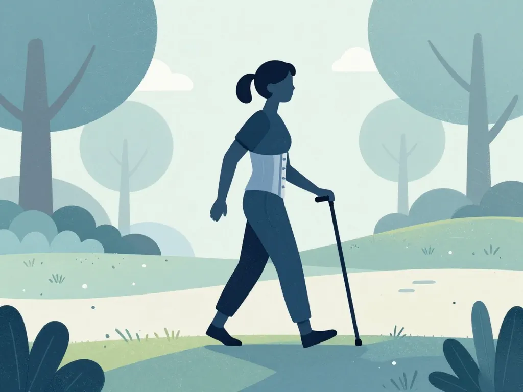 peut-on marcher avec un tassement de vertèbre adaptation marche cane corset