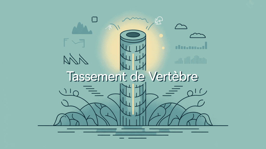 peut-on marcher avec un tassement de vertèbre colonne vertébrale stylisée