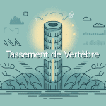 peut-on marcher avec un tassement de vertèbre colonne vertébrale stylisée