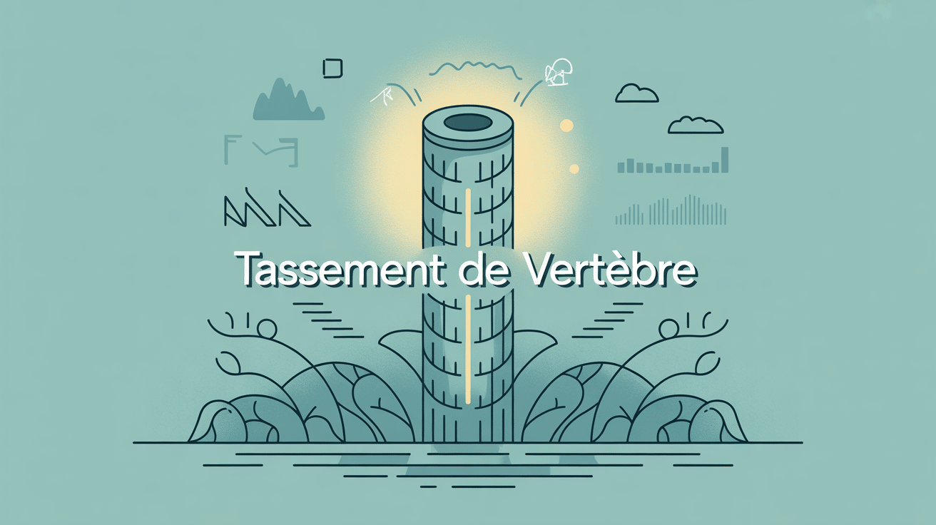 peut-on marcher avec un tassement de vertèbre colonne vertébrale stylisée