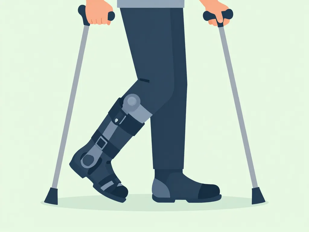 peut-on marcher sans béquille avec une botte de marche orthopédique silhouette marche béquille