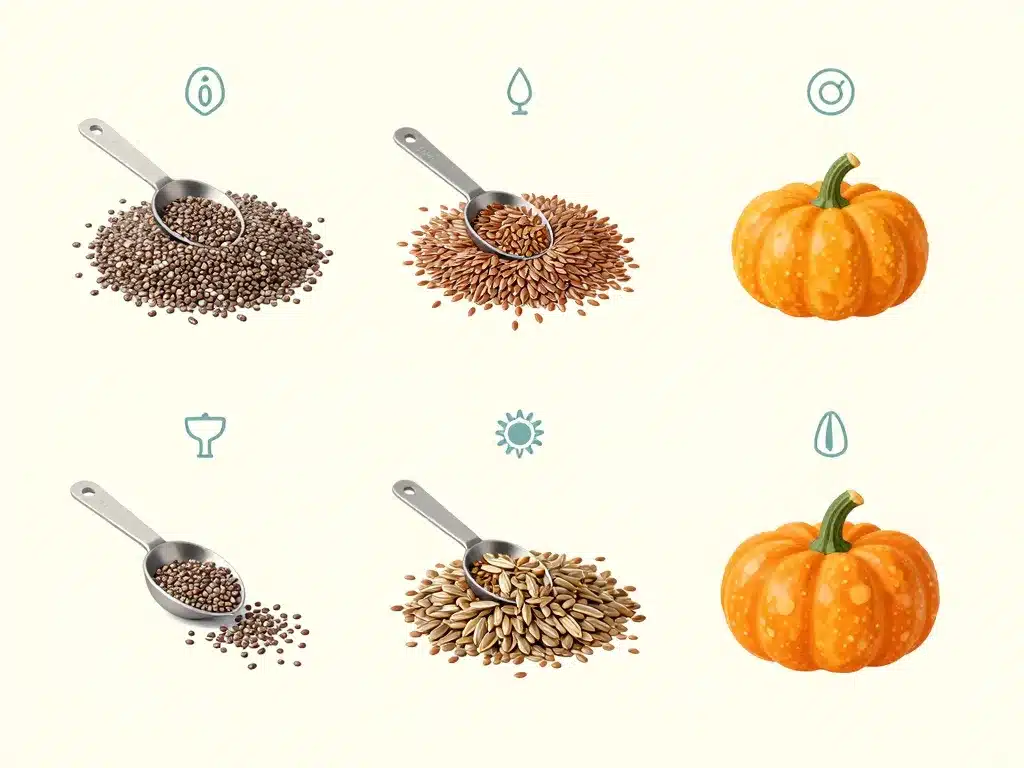 quelle quantité de graines par jour pour maigrir diagramme portions graines cuillères