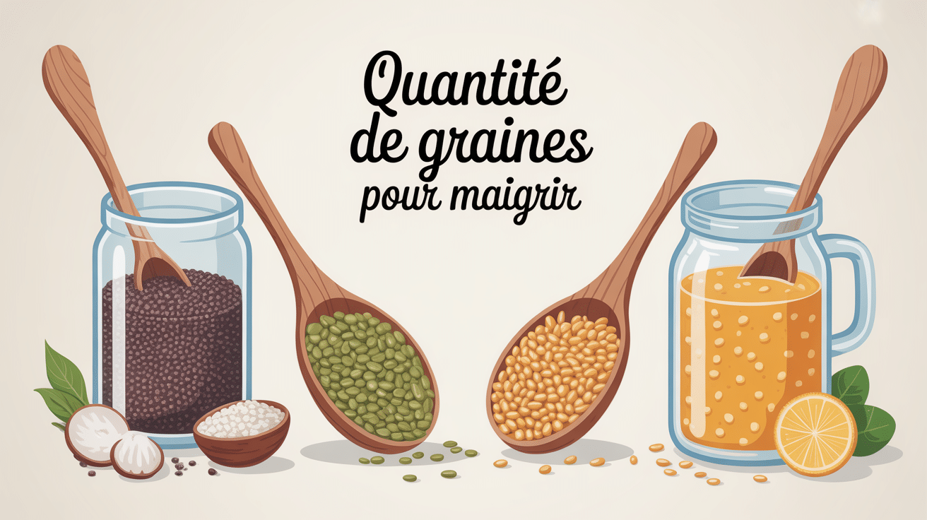 quantité de graines par jour pour maigrir image vectorielle graines cuillères