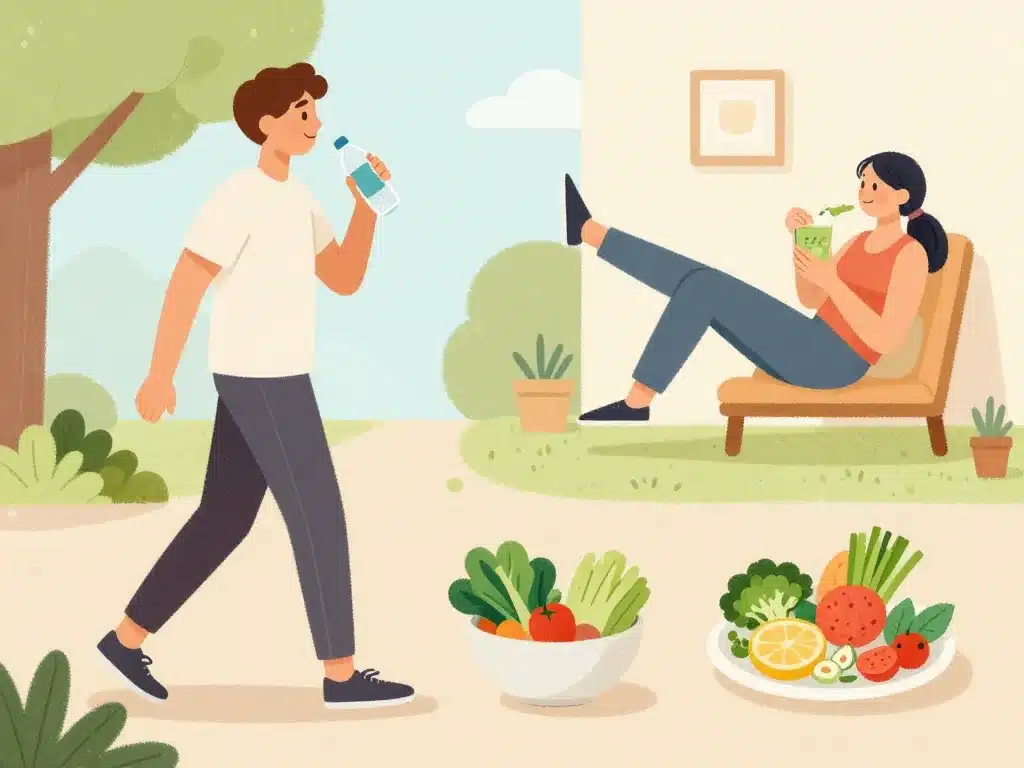 retention d eau medicament efficace hygiène de vie marche alimentation