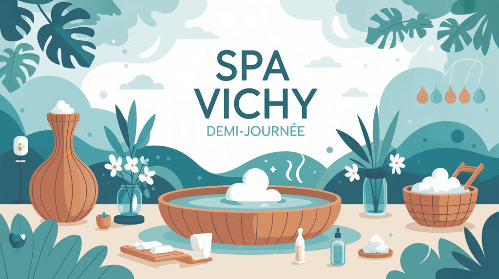 illustration spa vichy demi-journée tarif bien-être