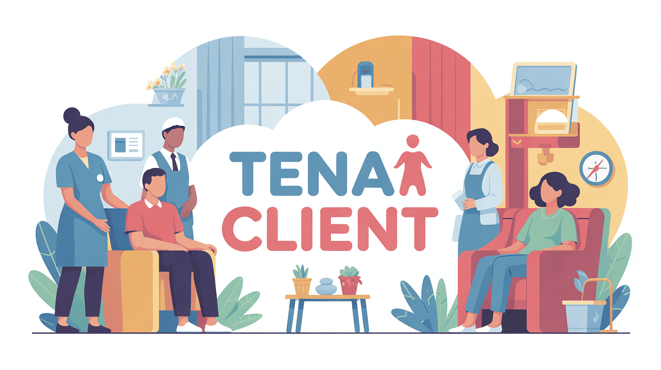 illustration tena client equipe soignant resident medico social
