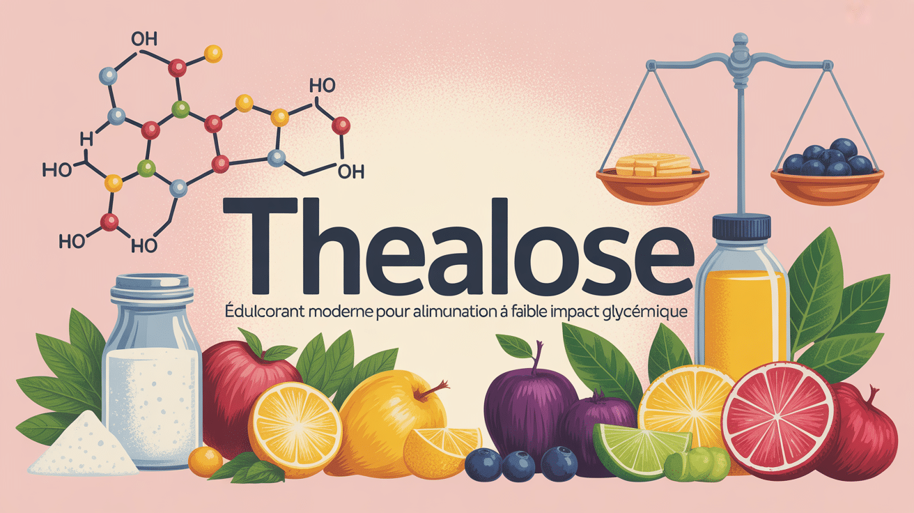 Illustration centrale de thealose, édulcorant équilibre glycémique