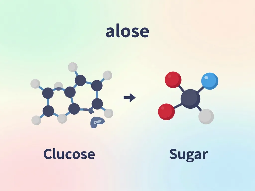 Schéma de thealose pour glycémie comparée au sucre classique