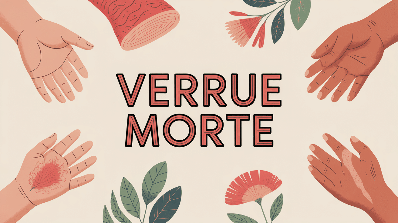 illustration informative verrue morte et peau saine