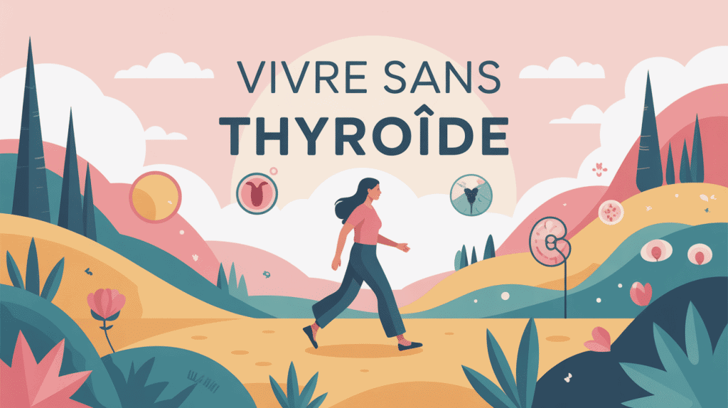 vivre sans thyroïde espérance de vie illustration globale positive