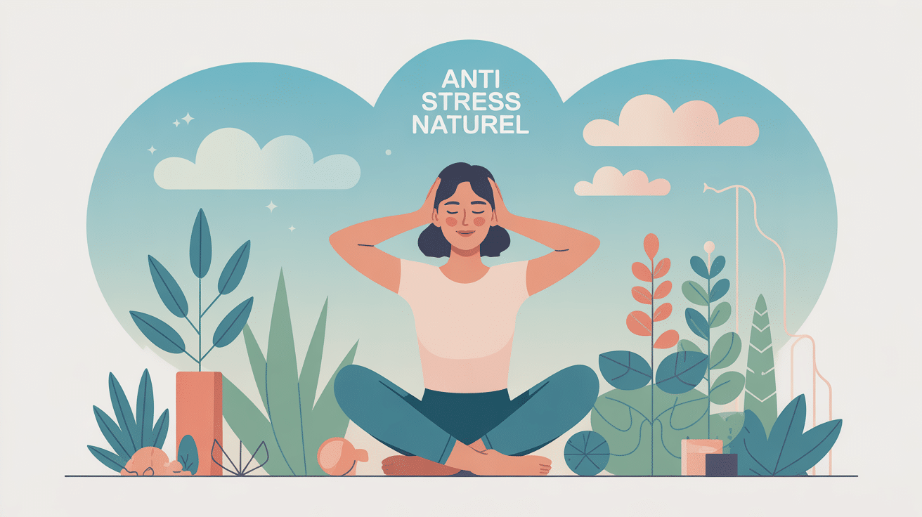 illustration anti stress naturel bien-être détente