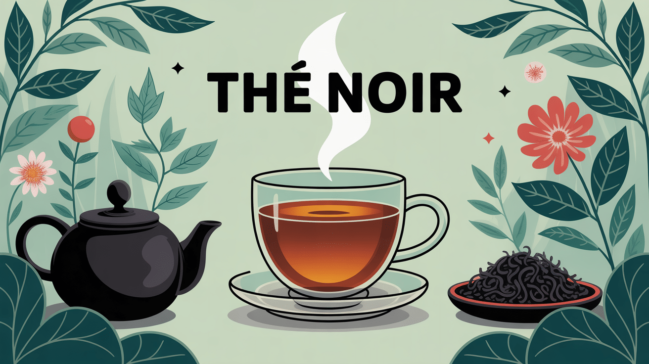 Bienfait the noir tasse fumante ambiance santé